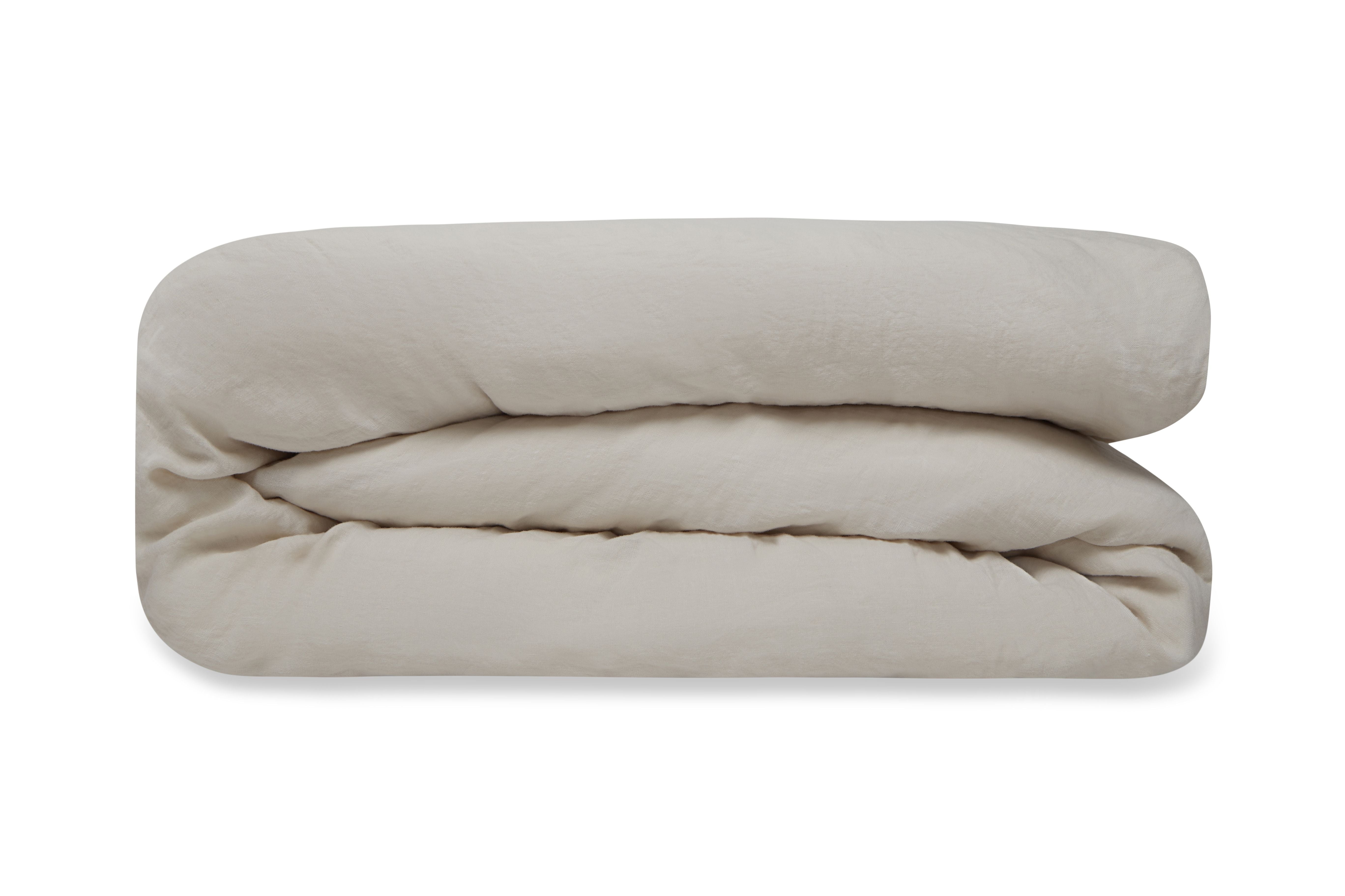 Washed Linen Duvet Cover - NATURAL