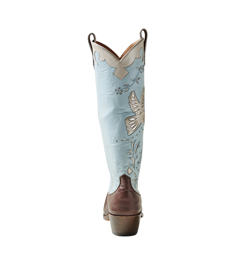 Blue cowgirl boots wedding hot sale