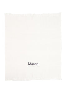 Monogrammed Cotton Kitchen Towel in White, Set of 2