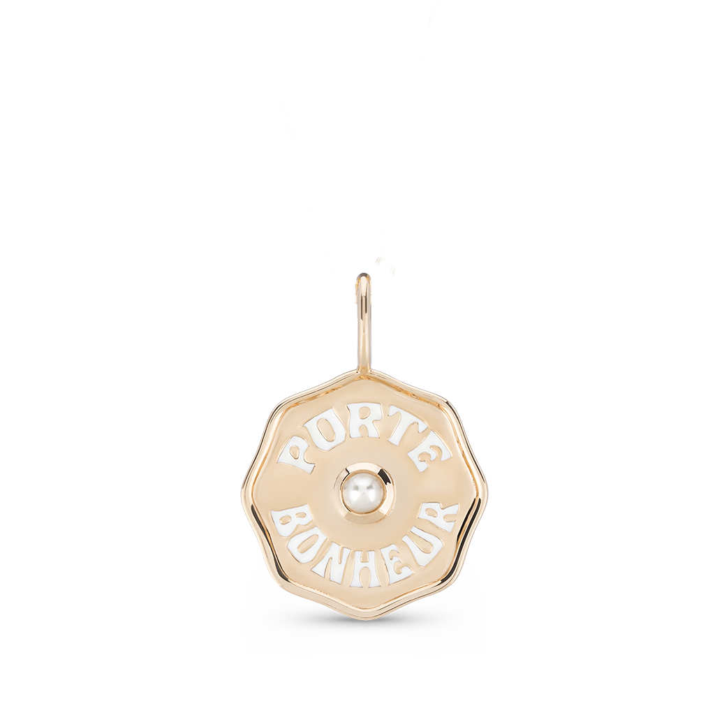 Mini Porte Bonheur Charm with Diamond Halo | Over The Moon