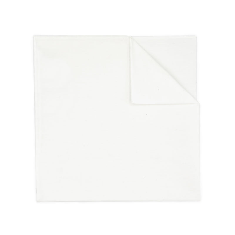 White Cotton Pocket Square