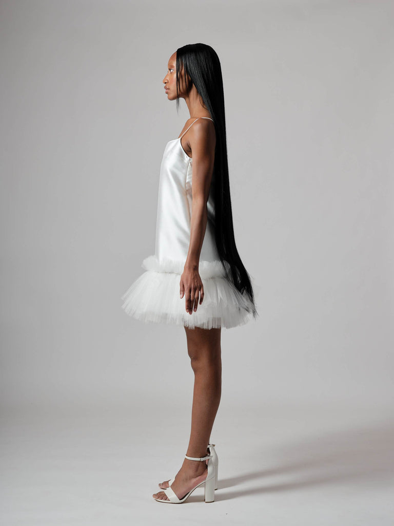 Anna Tutu Dress in White Over The Moon