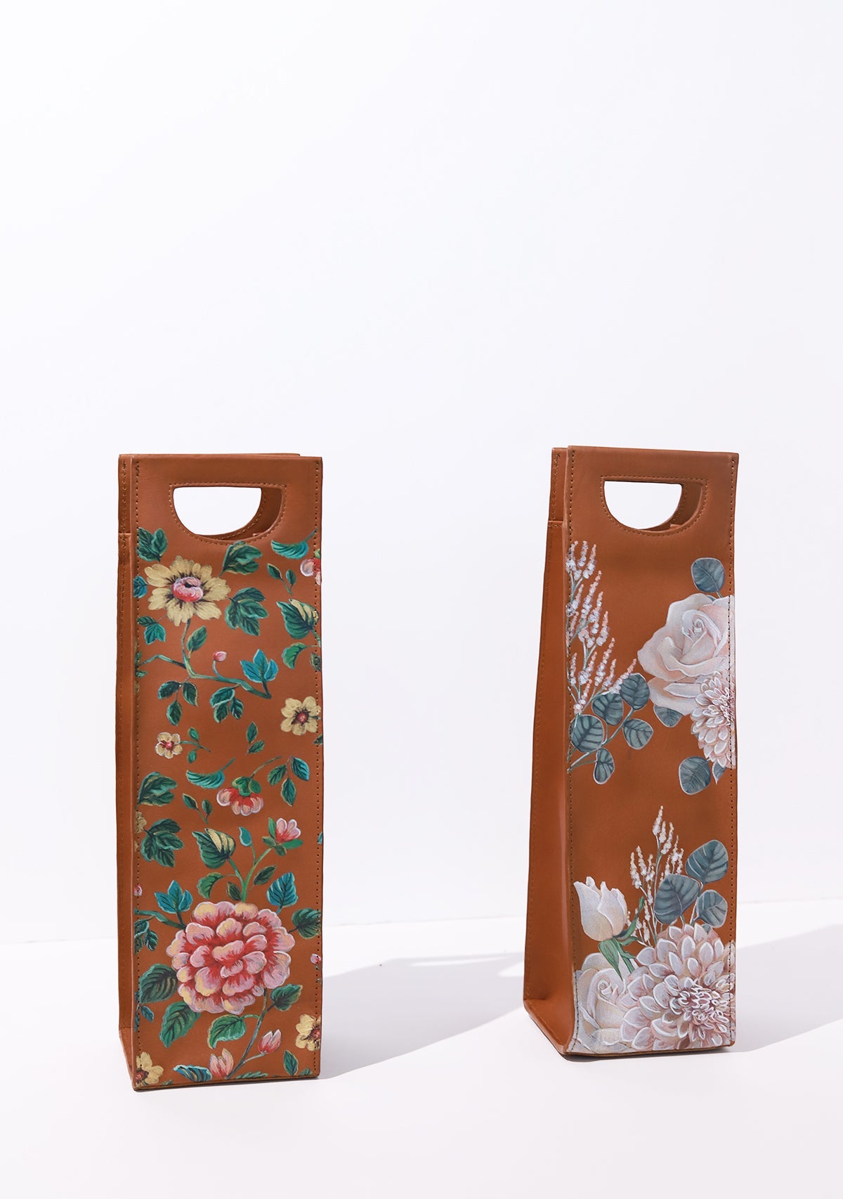 Floral Garden Wine Bag