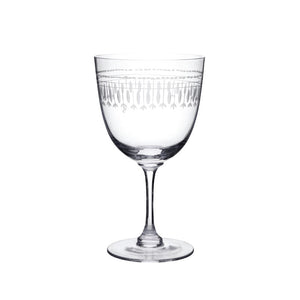 Crystal Wine Glasses with Ovals Design