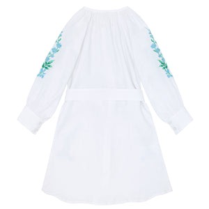 Minnow x Fanm Mon Women's Coconut Grove White Long Sleeve Dress