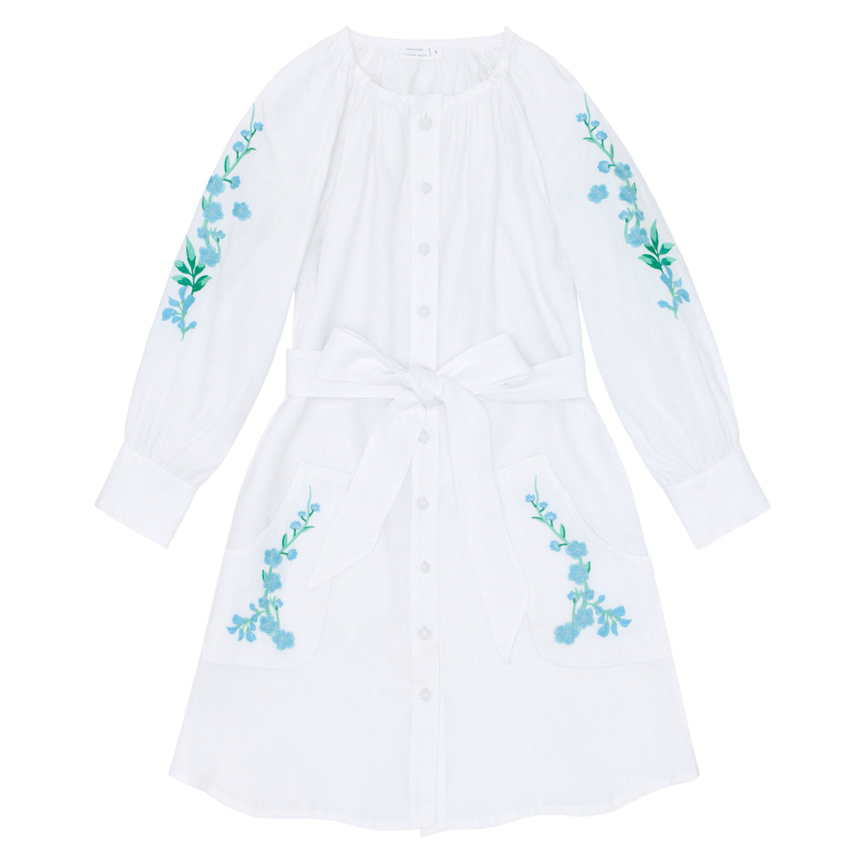 minnow x Fanm Mon Women's Coconut Grove White Long Sleeve Dress