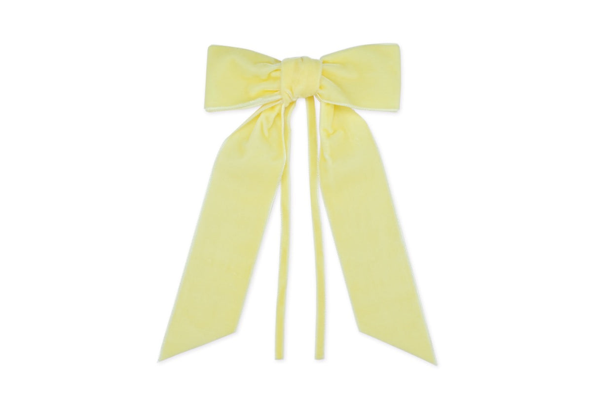 Yellow Velvet Napkin Bows, Set of 4