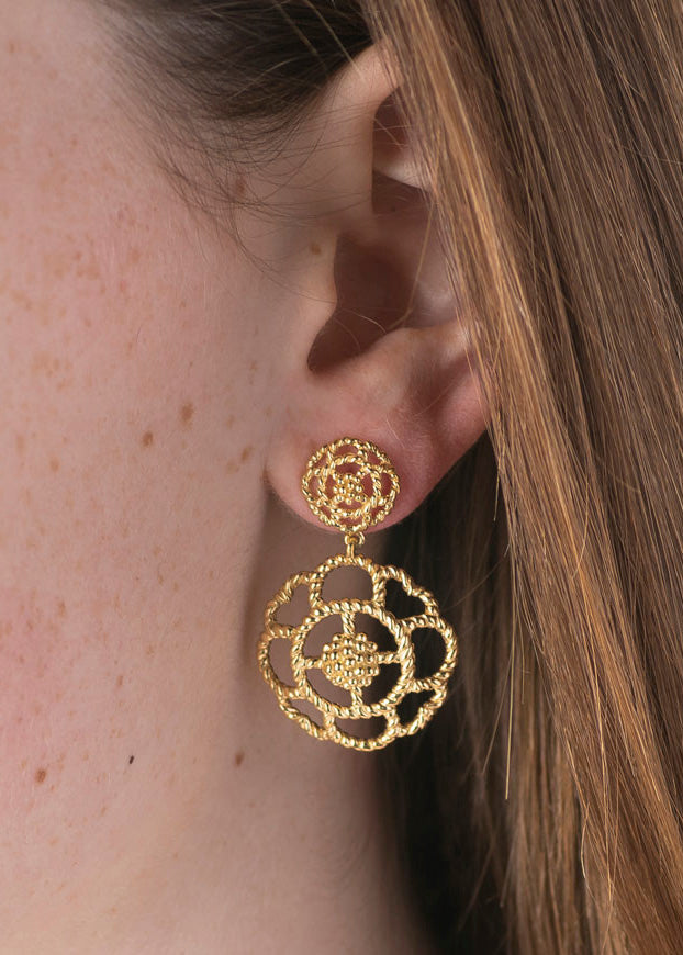 Gold Capucine Double Earrings