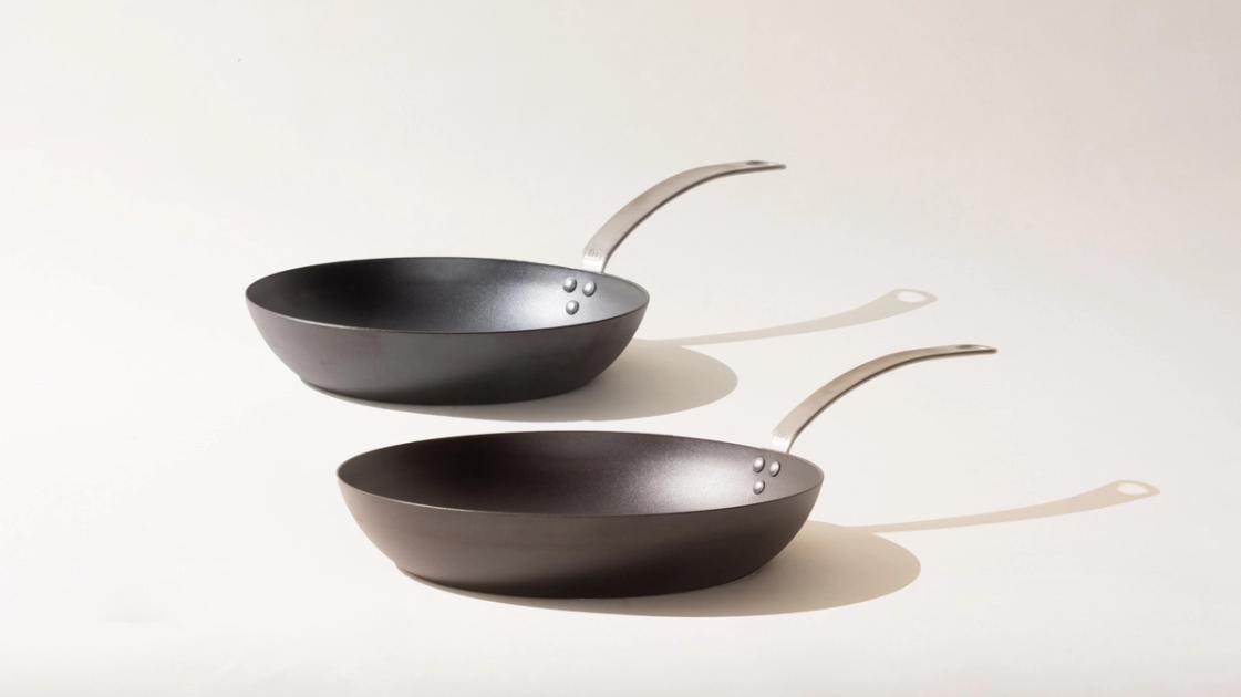 Blue Carbon Steel Frying Pan