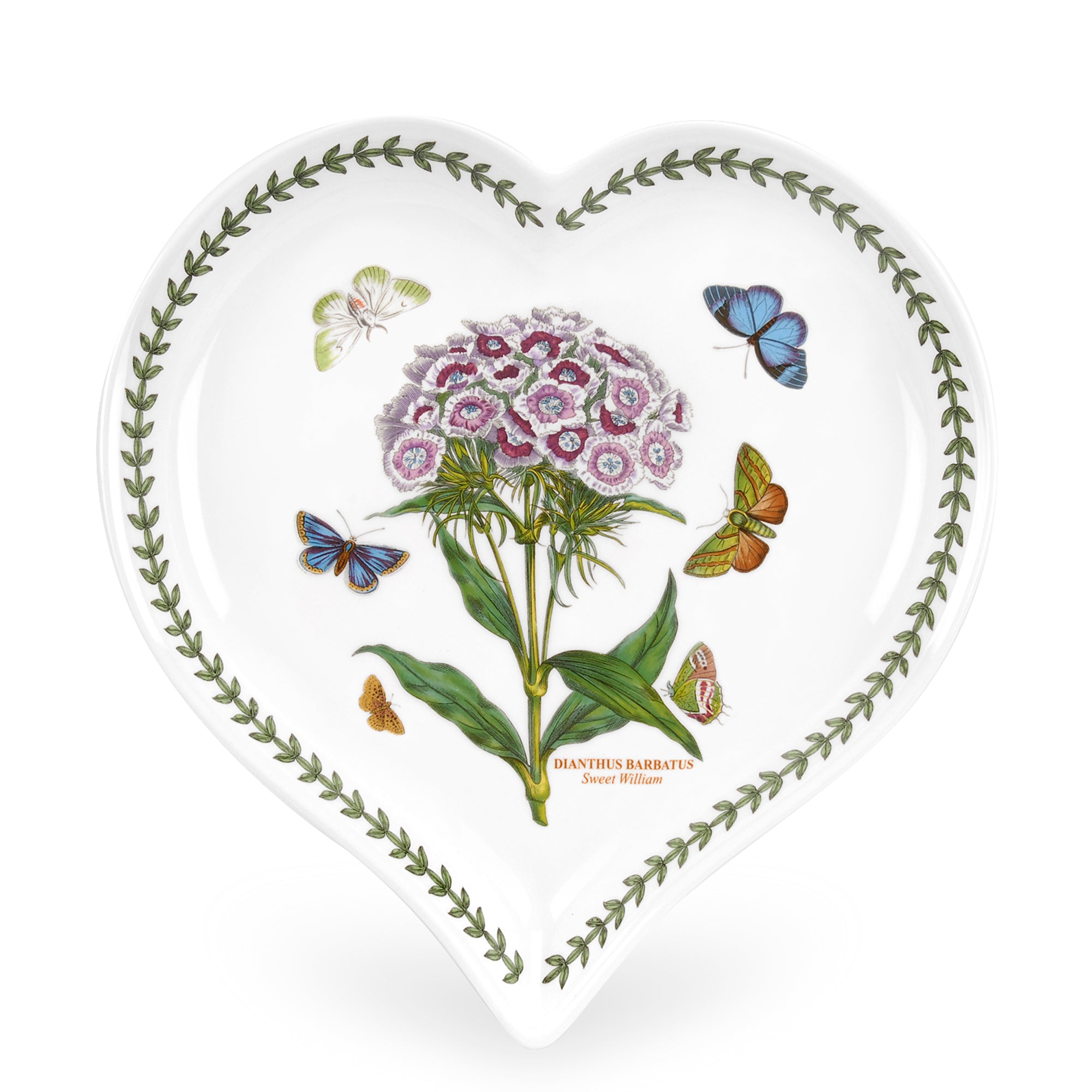 Botanic Garden 9 Inch Heart Dish (Sweet William)