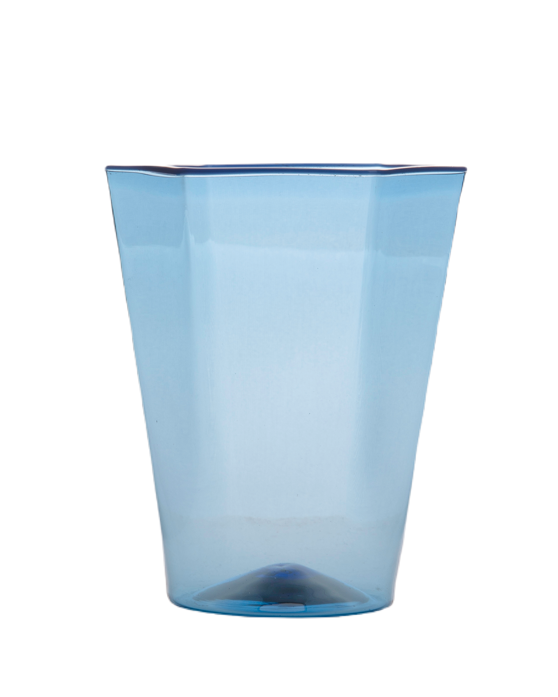 Chambray Blue Hexagonal Tumbler Blue Rim