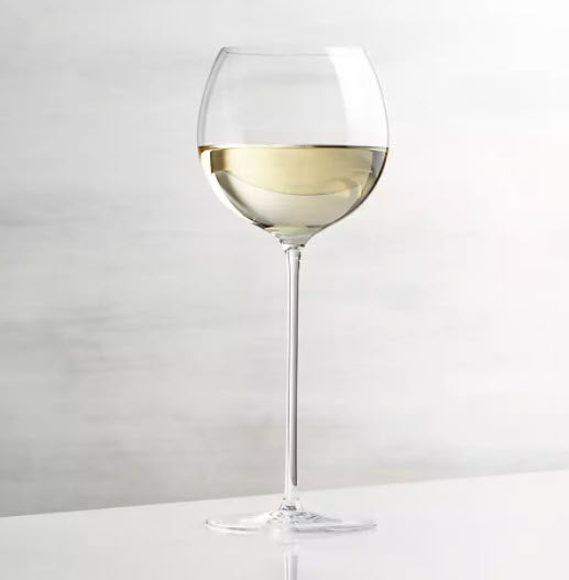 Camille Long Stem Wine Glasses, White