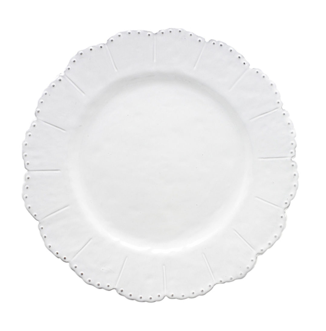 Bella Bianca Beaded Dinner Plate