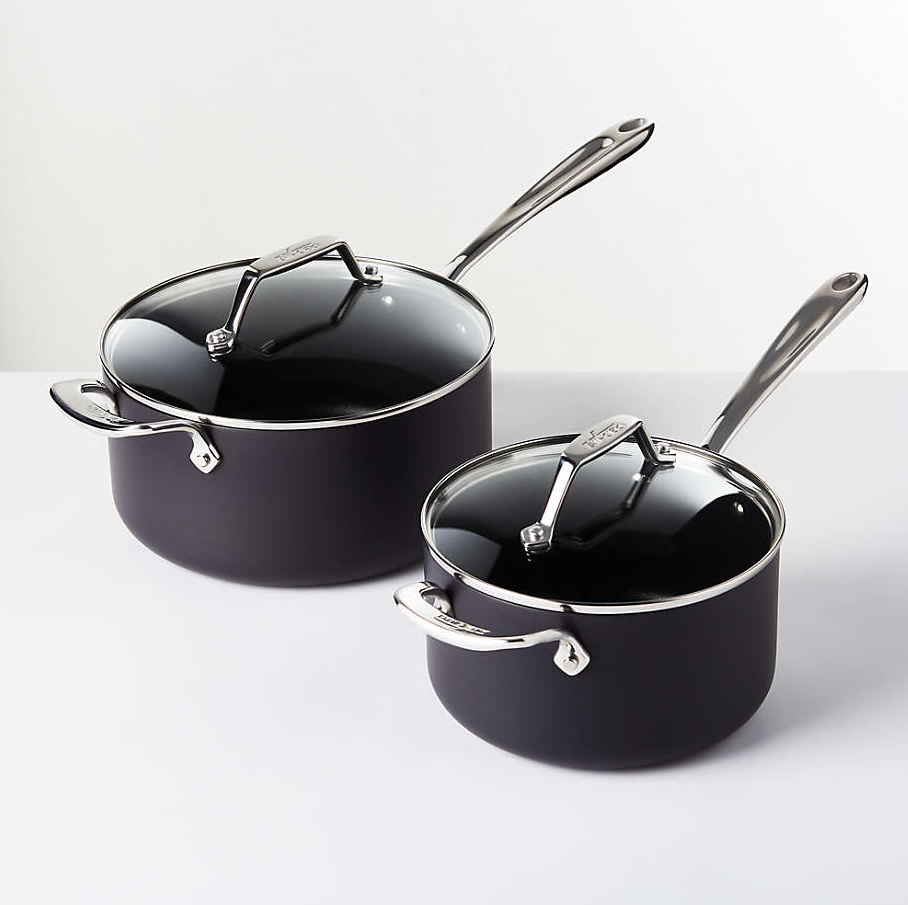 All-Clad ® Essentials Non-Stick Saucepans with Lids, Set of 2