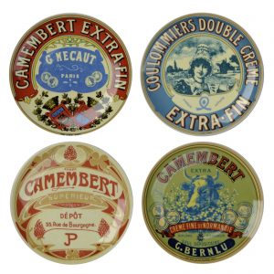 - Set Of 4 Classic Camembert Canape Plates
