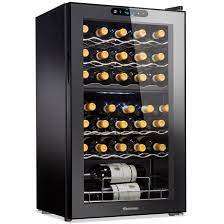 Wine Enthusiast 24-Bottle Compressor Wine Cooler with Upright Bottle Storage