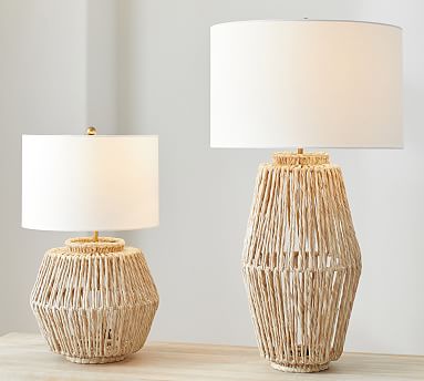 Abaca Woven Table Lamp