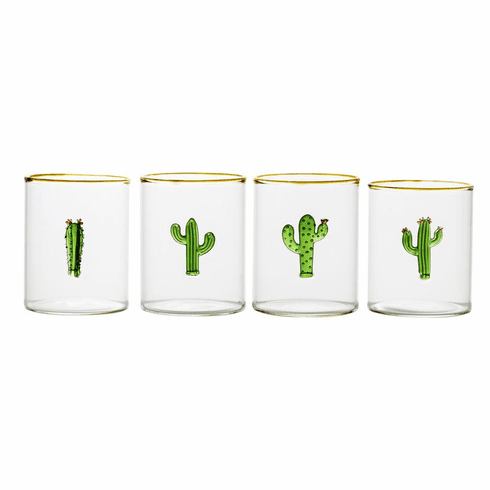 Cactus Cocktail Glasses Set of 8