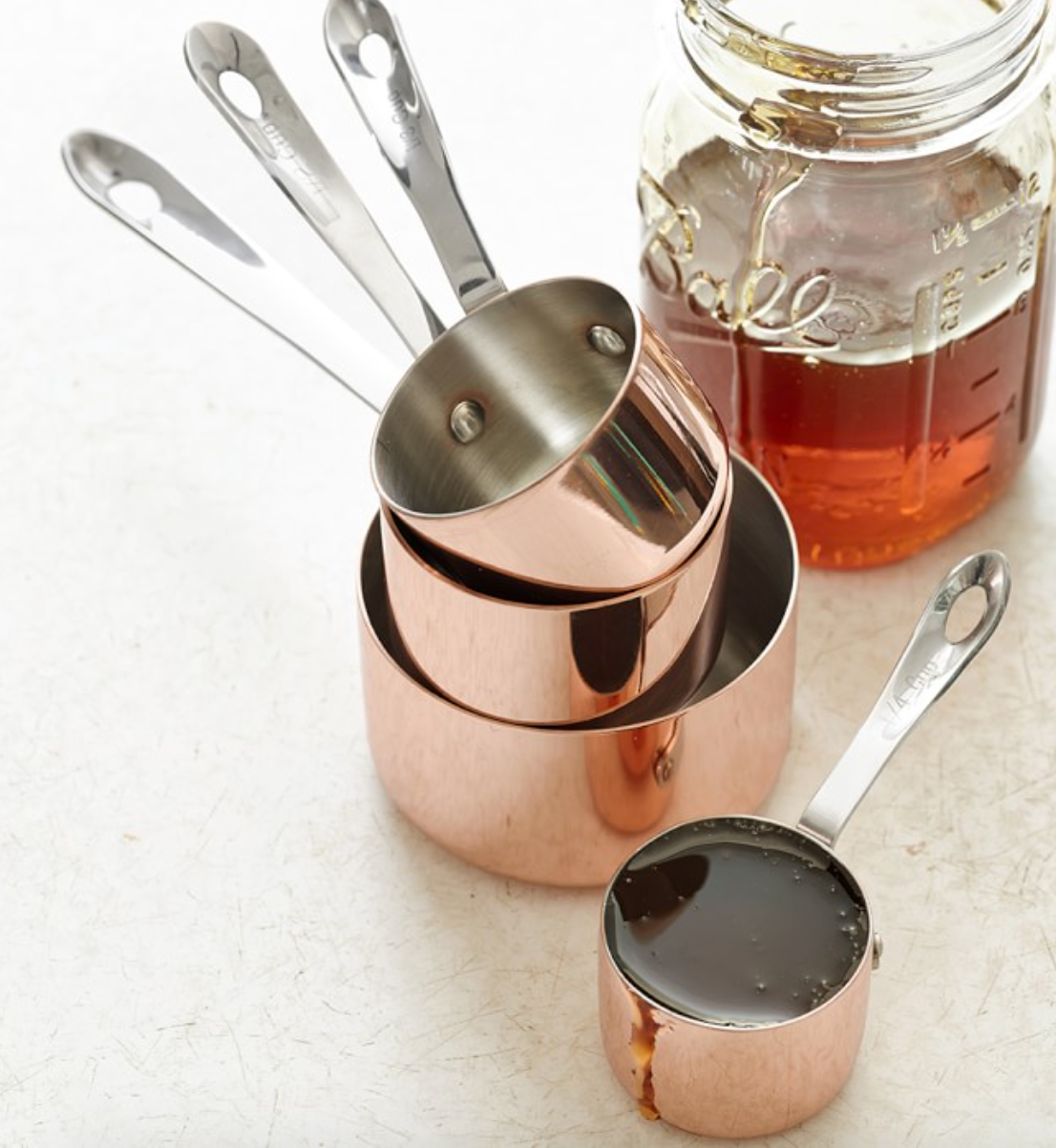 Copper Measuring Cups, Set of 4