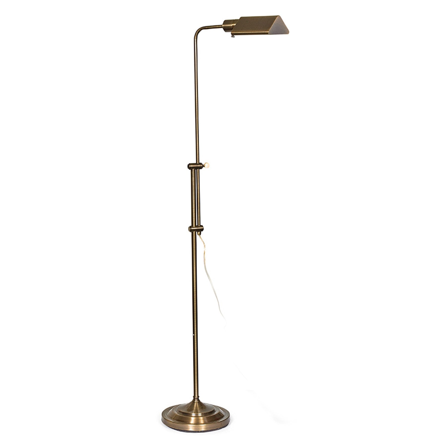 Adjustable Brass Pharmacy Floor Lamp