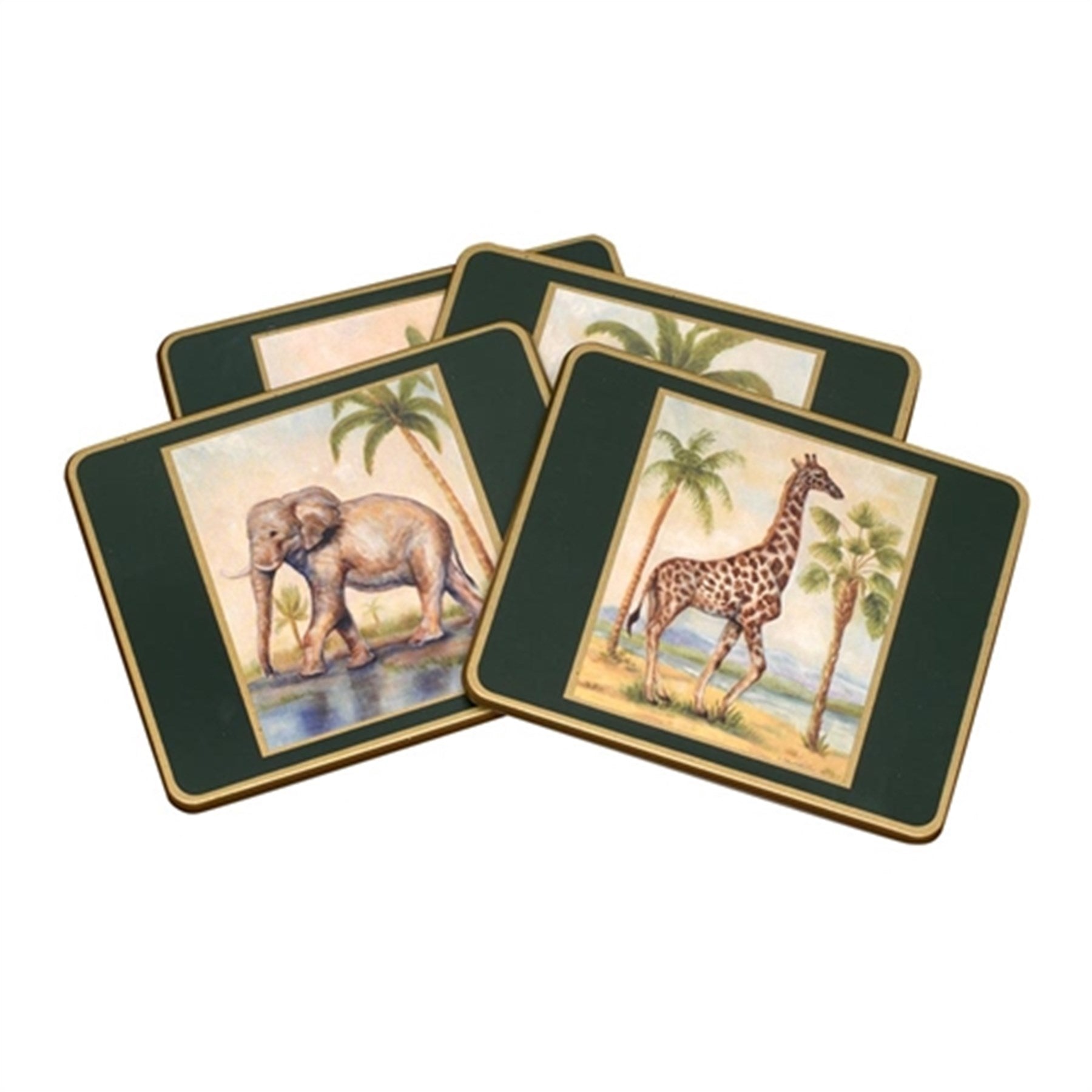 African Animal Coasters (Set of 4)