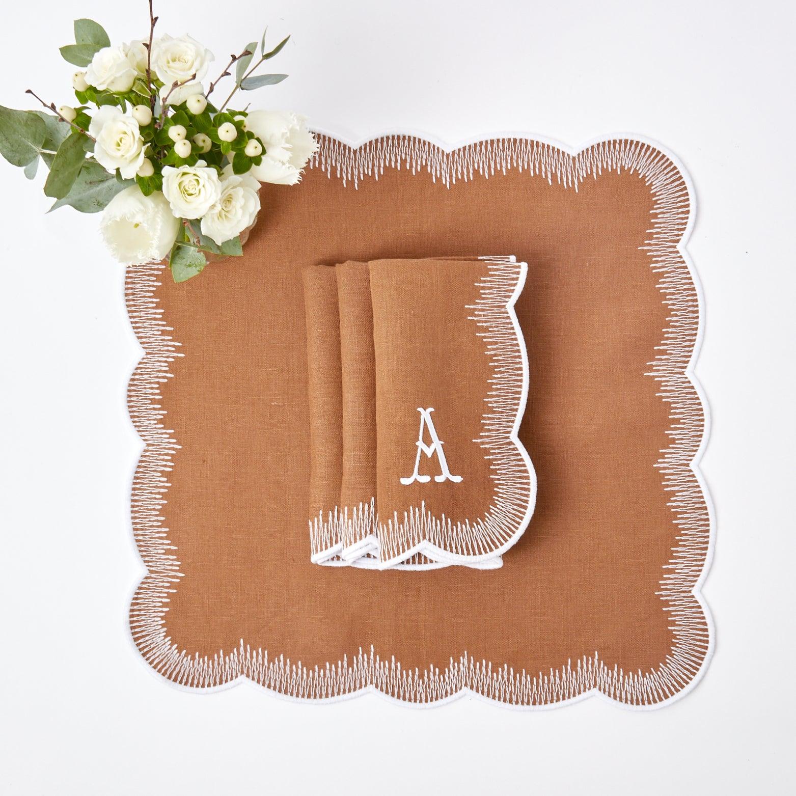 Alathea Caramel Linen Napkins (Set of 4)
