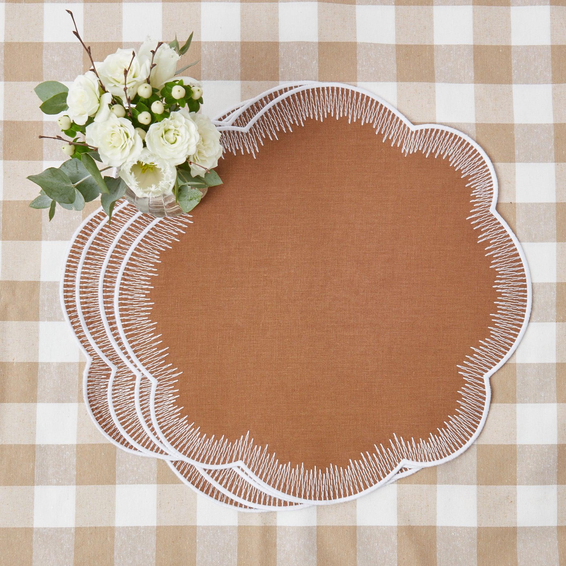 Alathea Caramel Linen Placemats (Set of 4)
