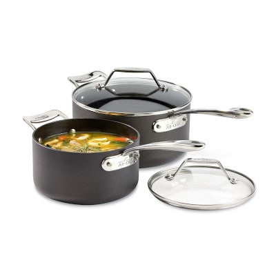 All-Clad Essentials Nonstick Sauce Pans, Set of 2