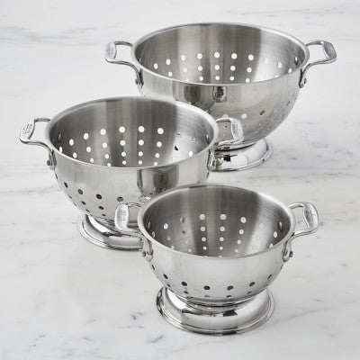 All-Clad Stainless-Steel Colanders, Set of 3
