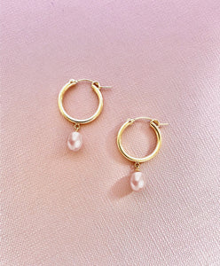 Amara Pearl Hoops