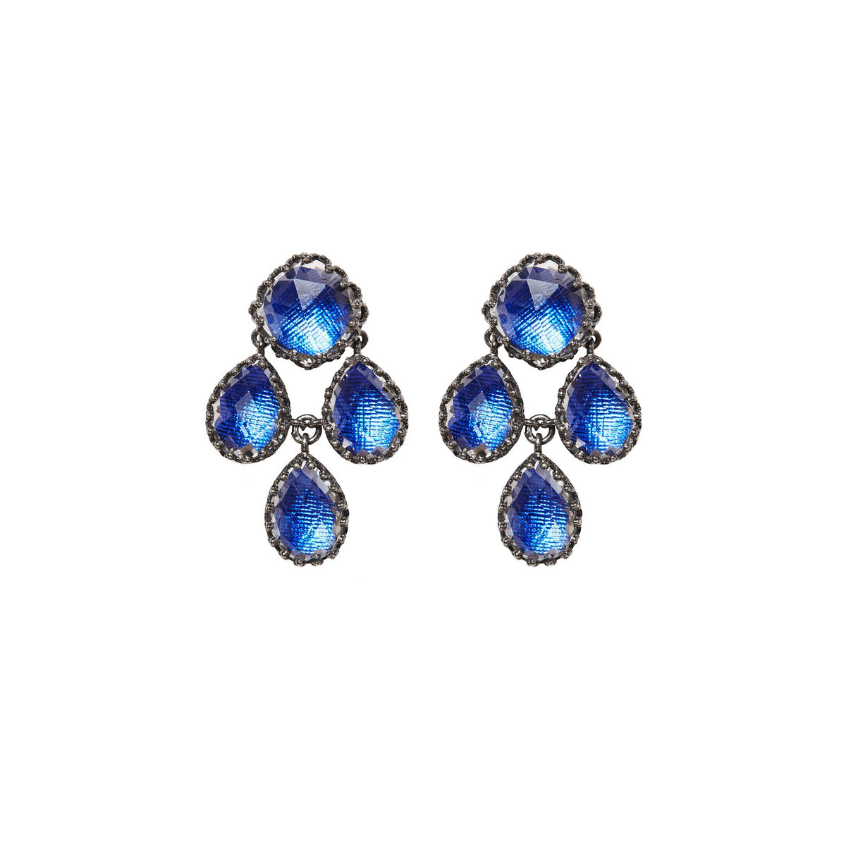 Antoinette Girandole Earrings in Cobalt