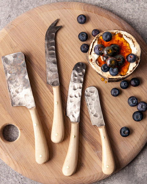 ARTISAN FORGED CHEESE KNIVES - SET OF 4