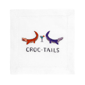 Croc-Tails Cocktail Napkins, Set of 4