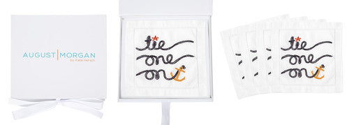 Tie One On Cocktail Napkins, Set of 4