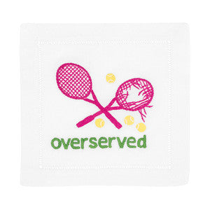 Overserved in Pink Cocktail Napkins, Set of 4