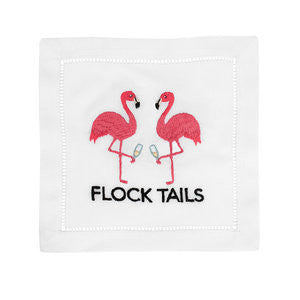 Flock Tails Cocktail Napkins, Set of 4