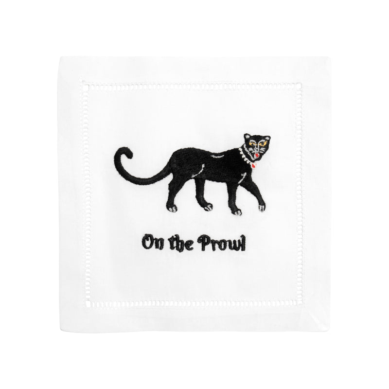 On The Prowl Cocktail Napkins, Set of 4