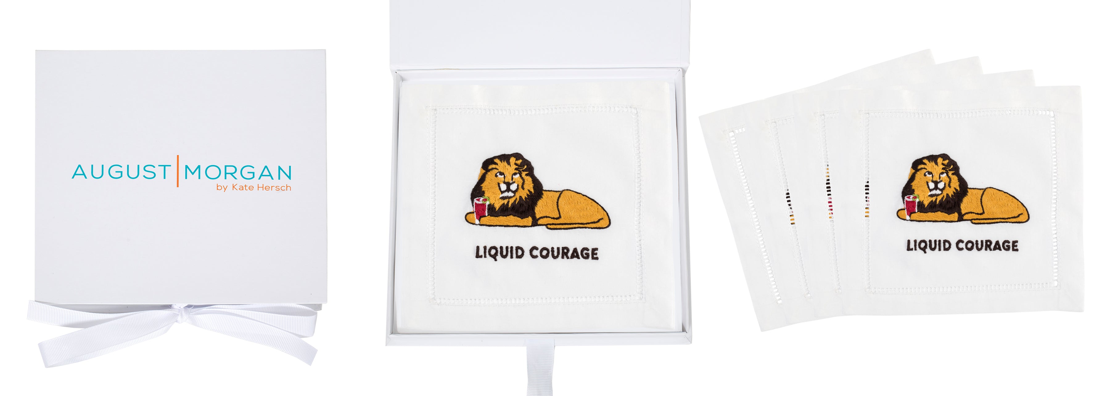 Liquid Courage Cocktail Napkins, Set of 4