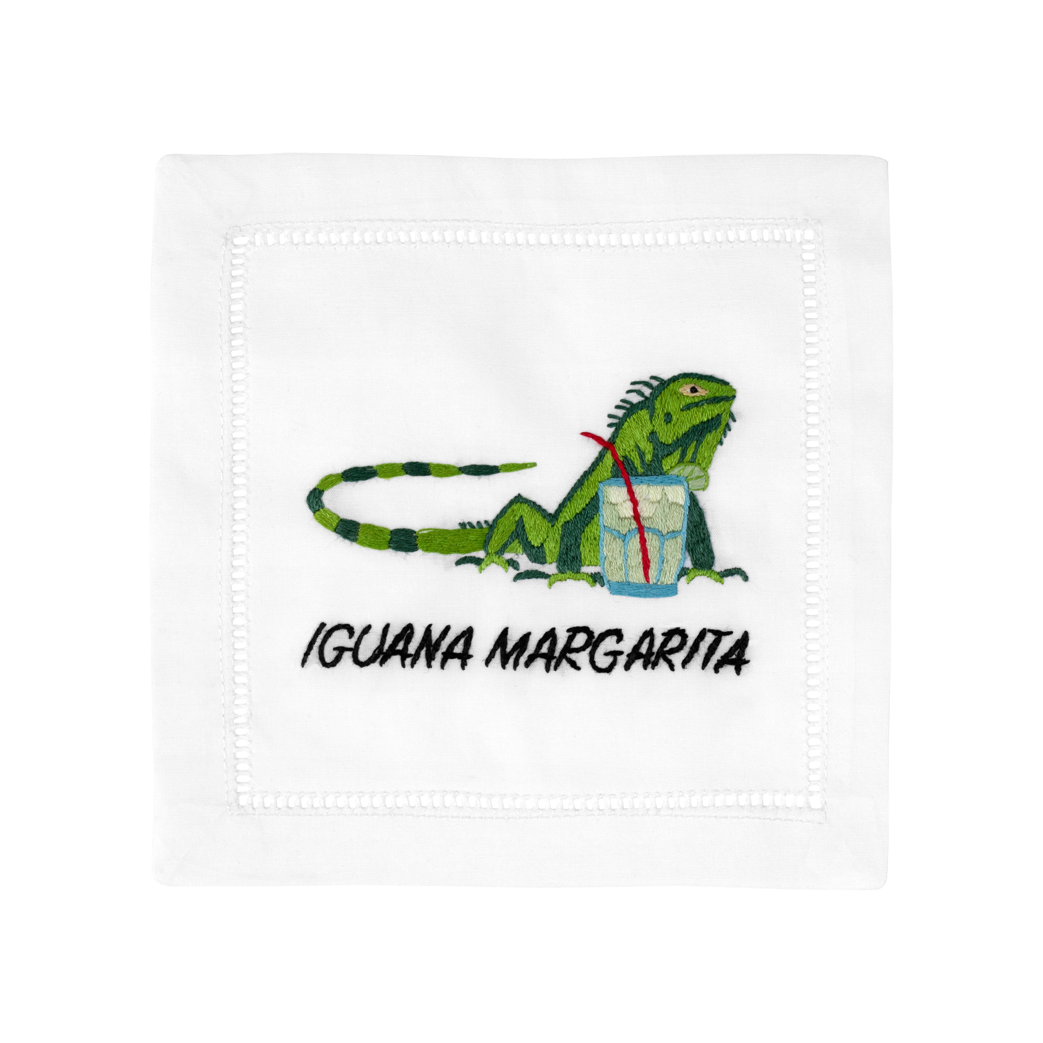Iguana Margarita Cocktail Napkins, Set of 4