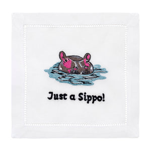 Just A Sippo Cocktail Napkins, Set of 4