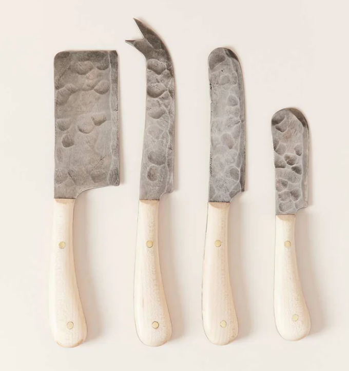 Artisan Forged Cheese Knives - Set of 4