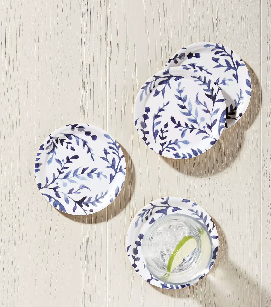 Blue and White Coasters