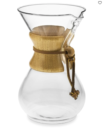 Chemex® Pour-Over Glass Coffee Maker with Wood Collar, 6 cup
