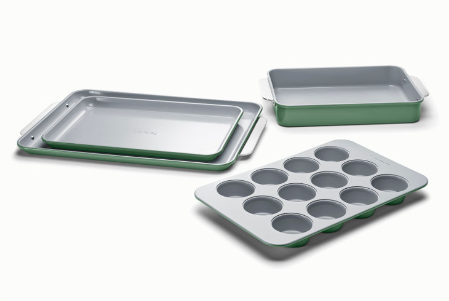 5 Piece Non-Stick Ceramic Bakeware Set, Non-Toxic Ceramic Coating