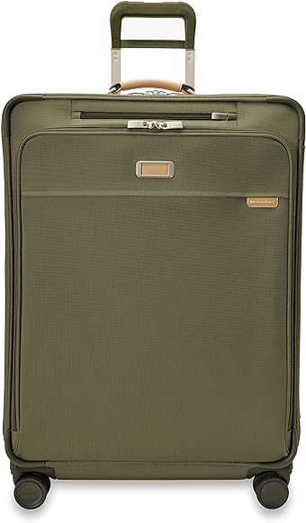 Baseline Large Expandable Spinner Checked Luggage (Olive)