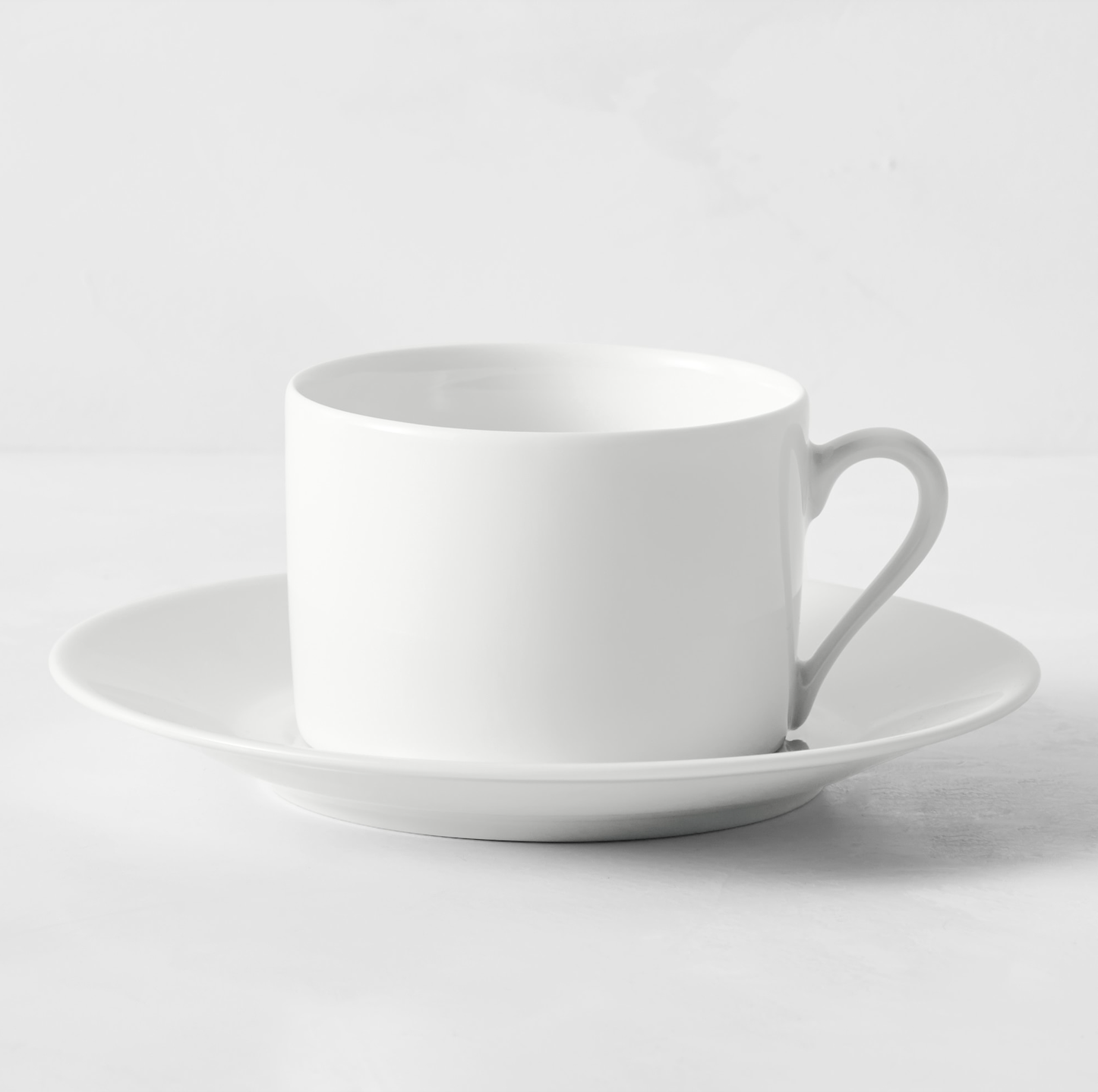 Apilco Tuileries Porcelain Tea Cups & Saucers, Set of 4