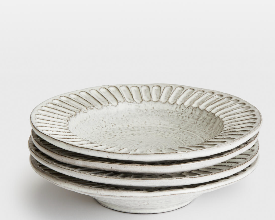 Chancery Pasta Bowl, White, Set of Four