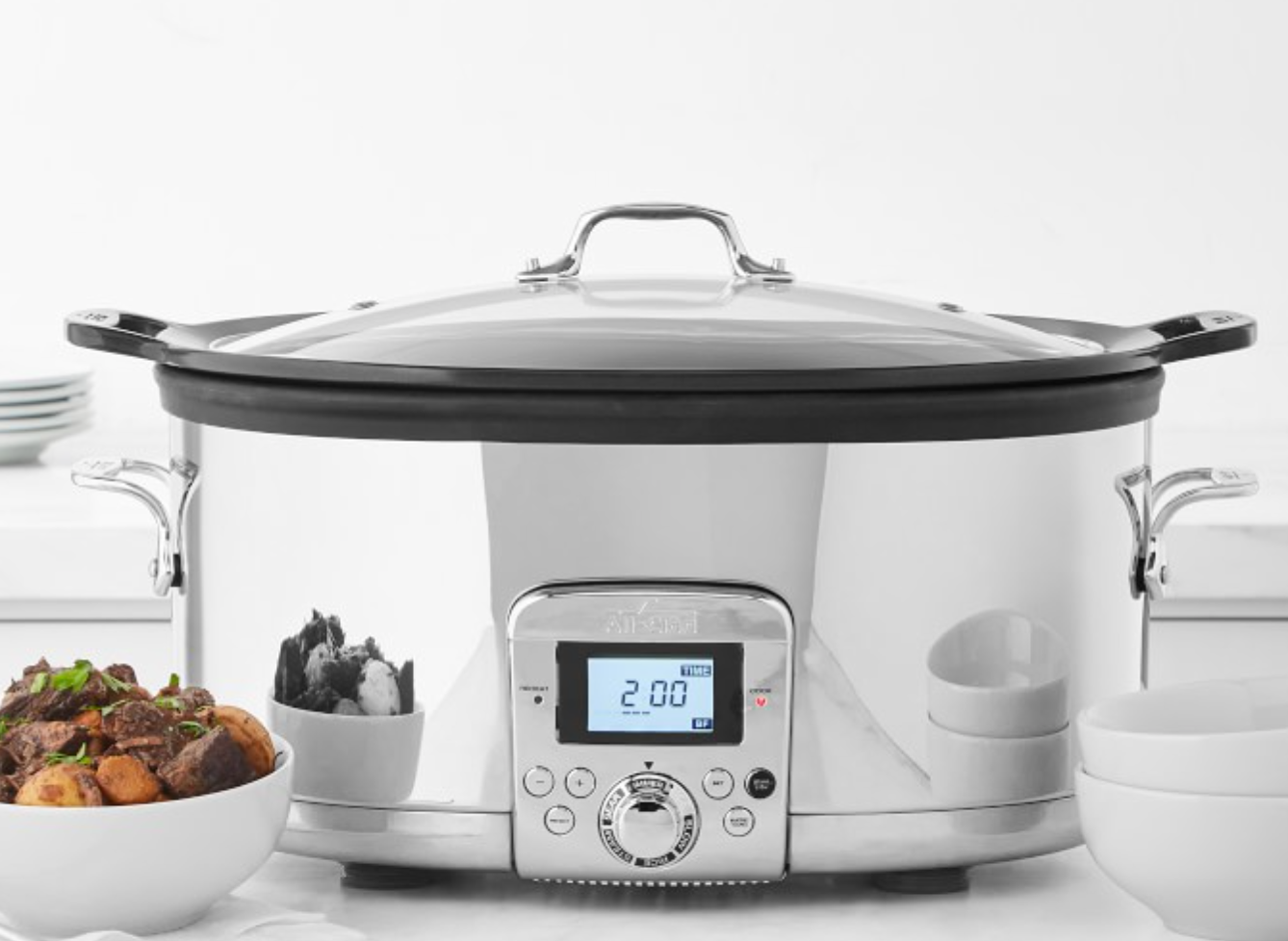 All-Clad Gourmet Plus Slow Cooker, 7-Qt. with All-In One Browning