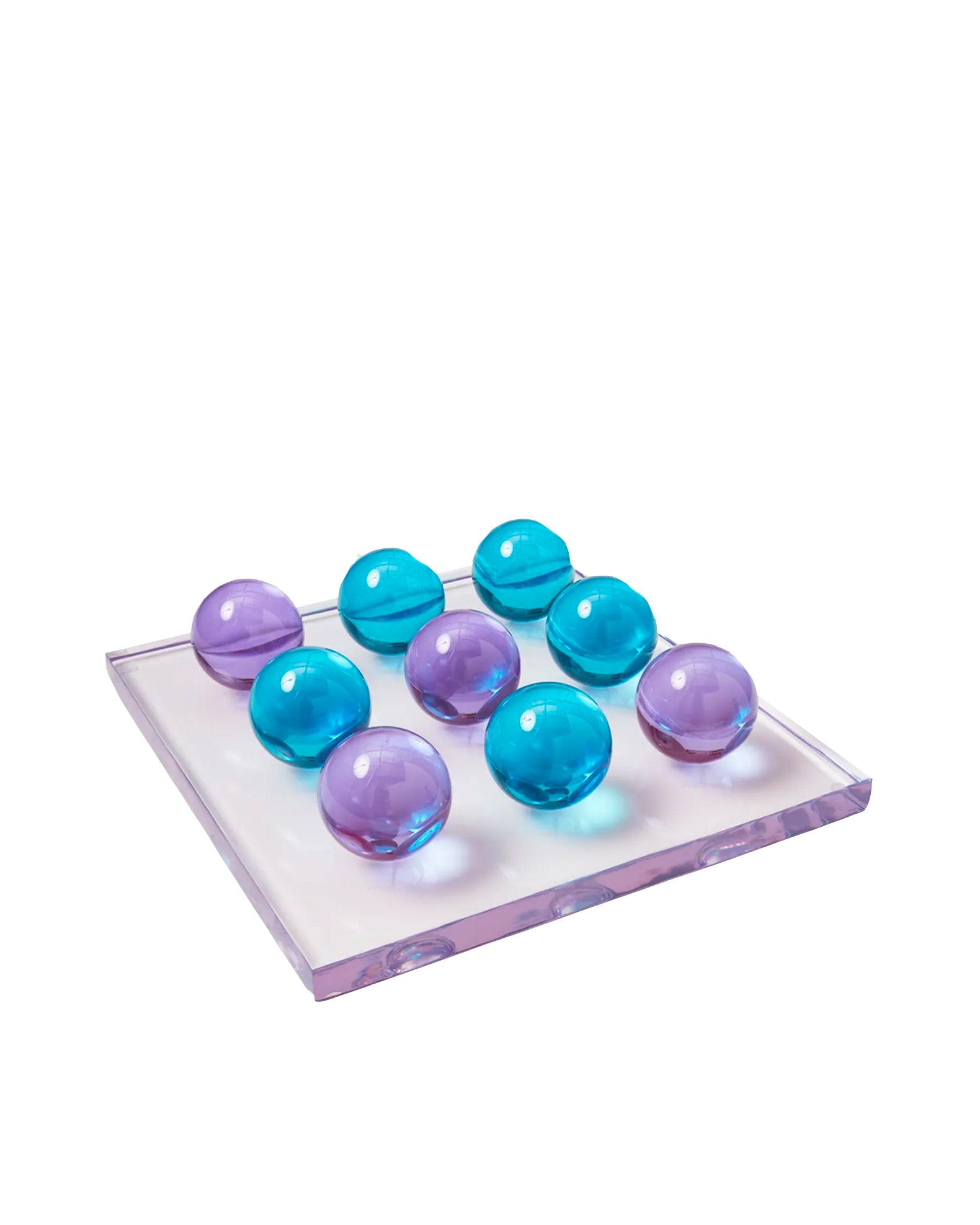 Acrylic Tic Tac Toe Set, Blue/Purple
