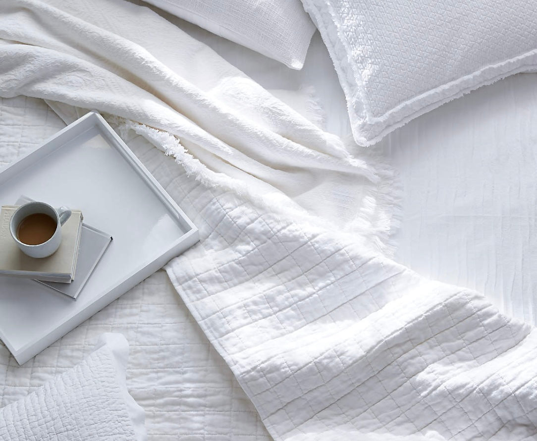 Celeste White Organic Cotton Quilt Full/Queen